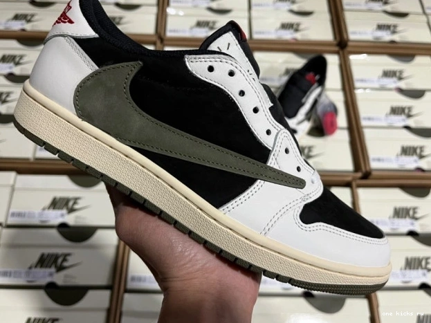 Rep Retro Jordan Travis OG x Scott Jordan Low Air Air 1 Olive DZ4137-106 0618
